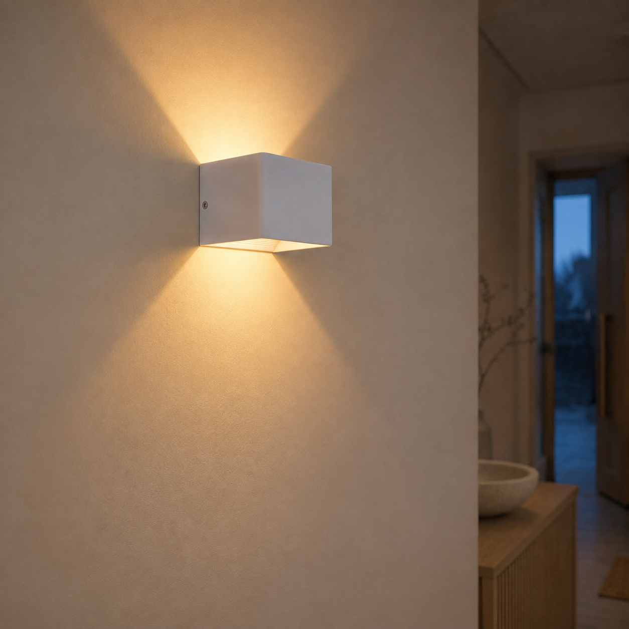 Cube – draadloze wandlamp met bewegingssensor