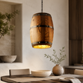 Erato Hangende Wijnvat Lamp van Hout