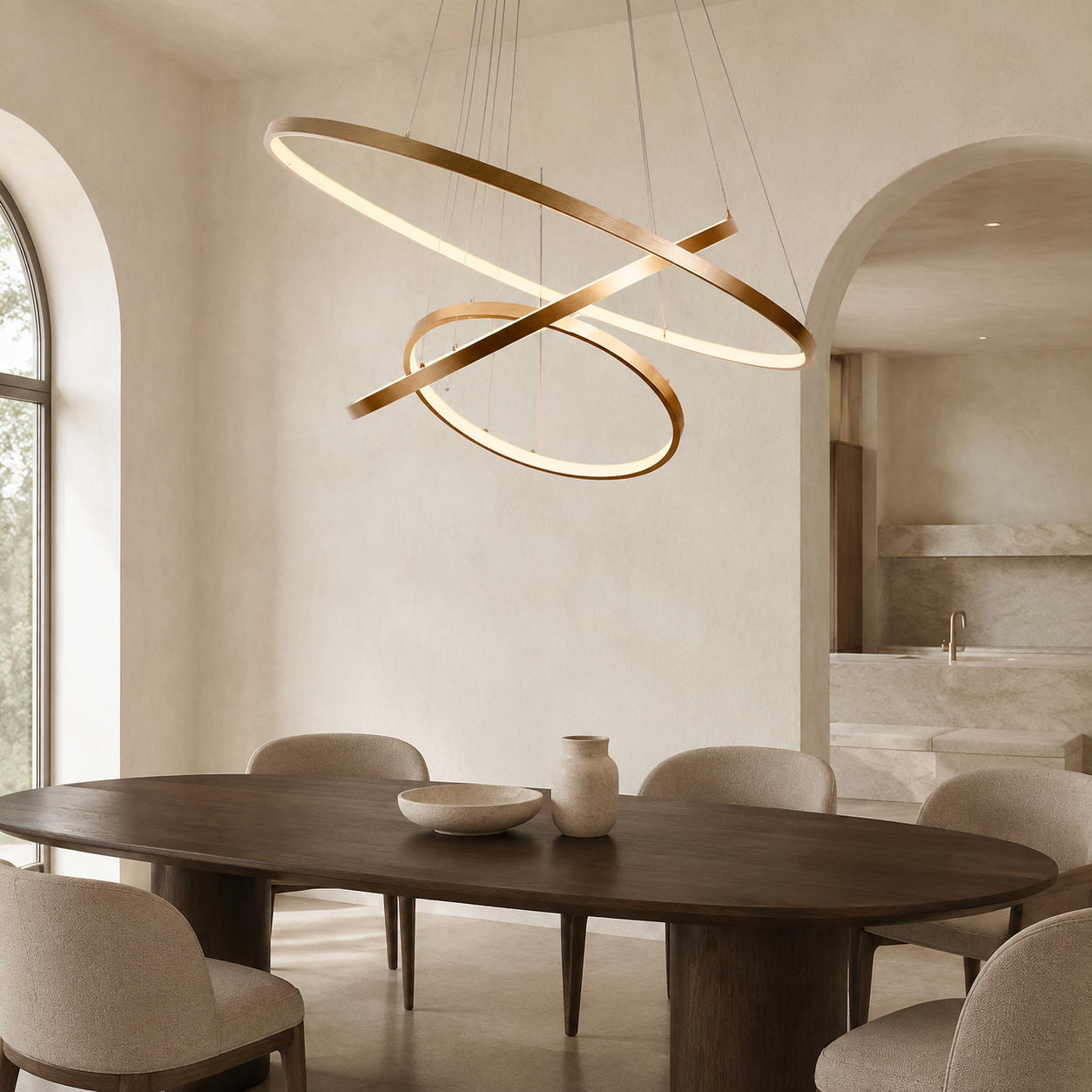 Moderne ronde ringkroonluchter