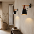 Noordse Houten Hangende Wandlamp