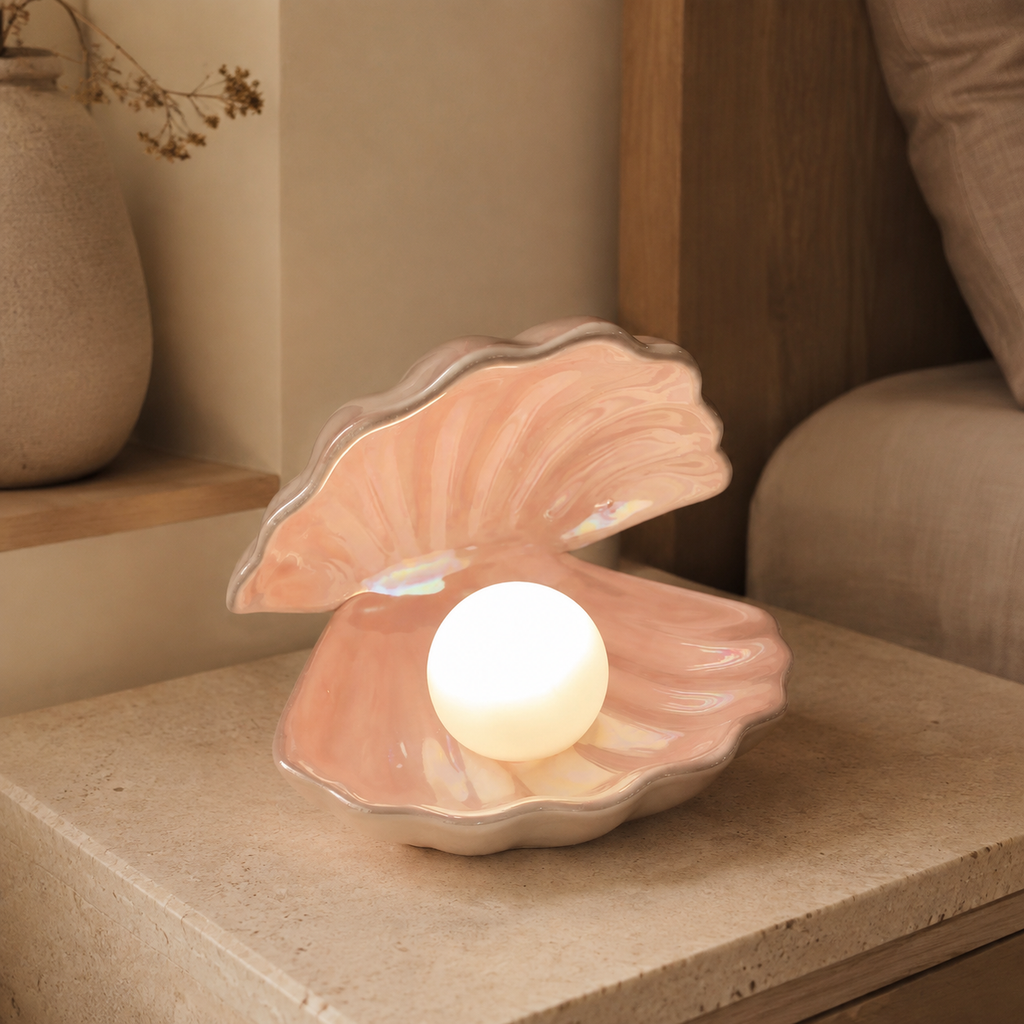 Sirenita schelplamp met parel