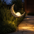 Tuinlamp op zonne-energie met halve maan