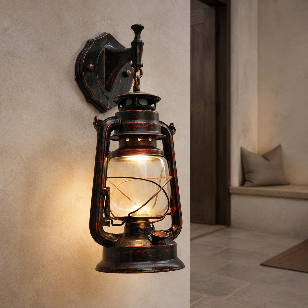 Vintage Wandlamp in Lantaarnstijl