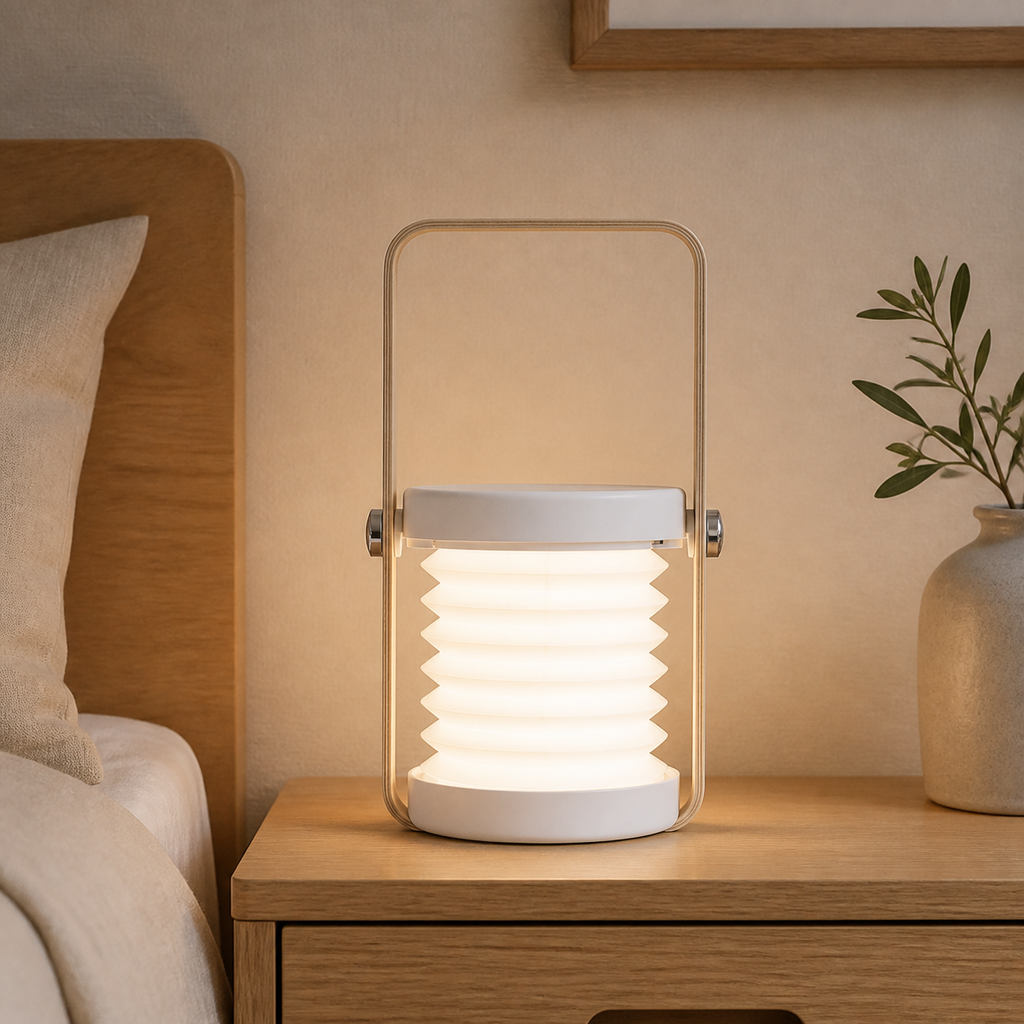 Uitgeschoven Noura oplaadbare lantaarnlamp als warme draadloze sfeerlamp
