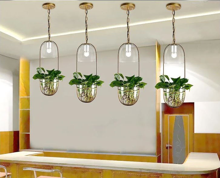 Lileas hanglamp met plantenhouder