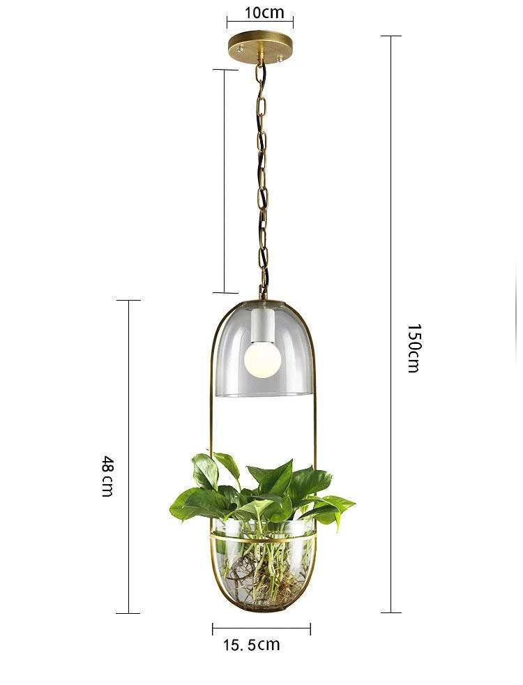 Lileas hanglamp met plantenhouder