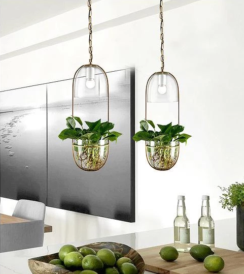 Lileas hanglamp met plantenhouder