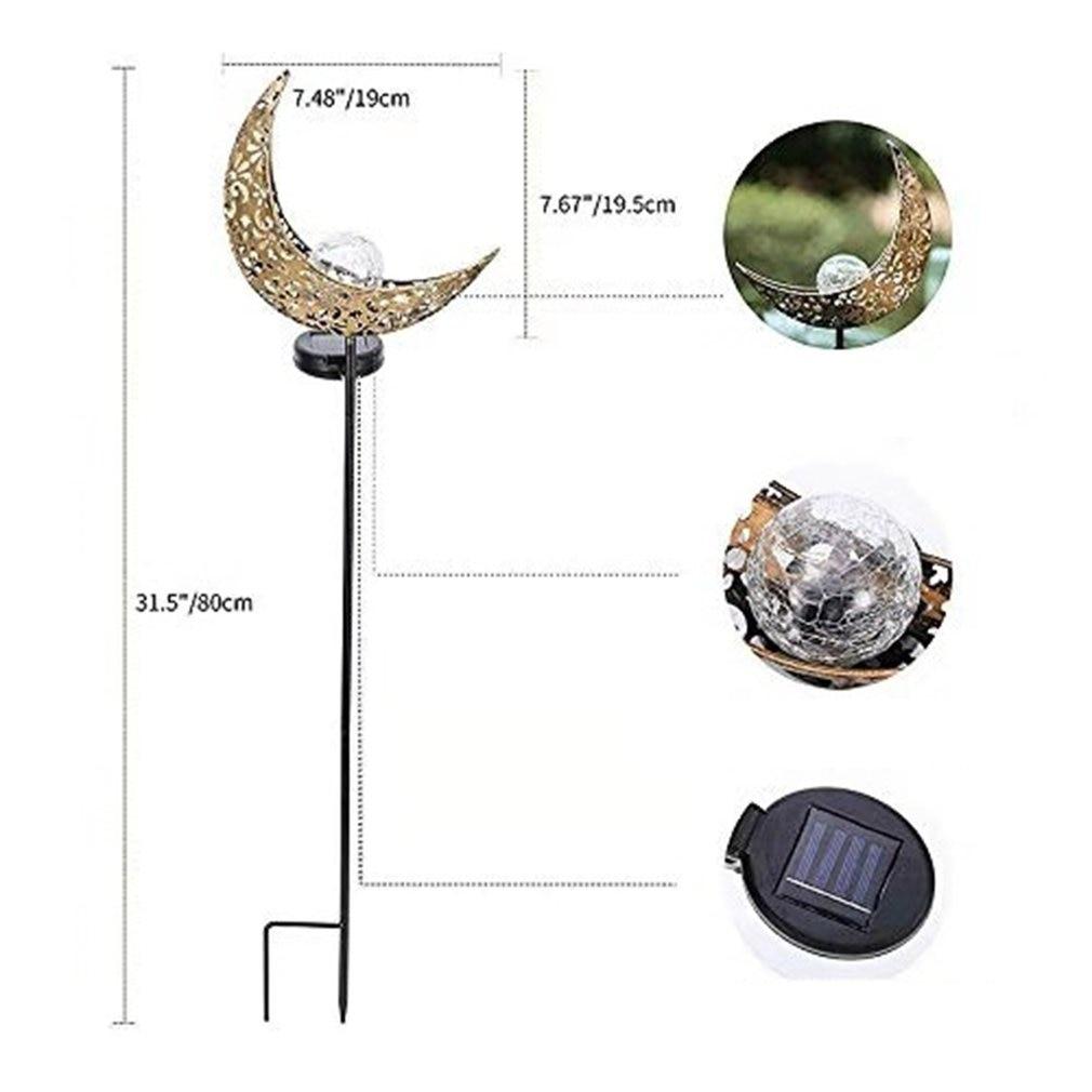 Tuinlamp op zonne-energie met halve maan