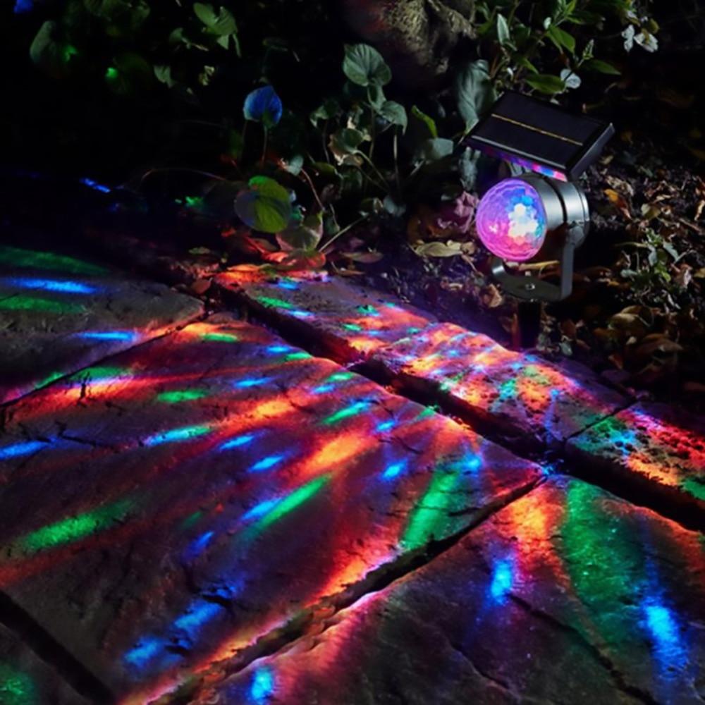 Oren LED-schijnwerper voor de tuin op zonne-energie