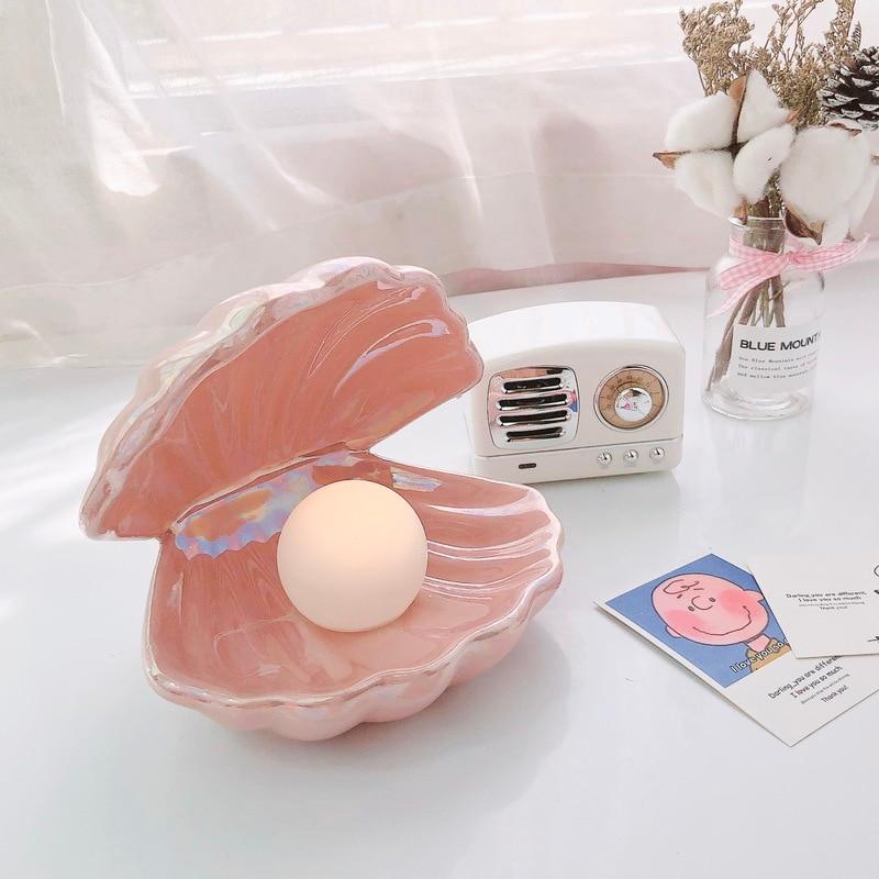 Sirenita schelplamp met parel – productfoto 16