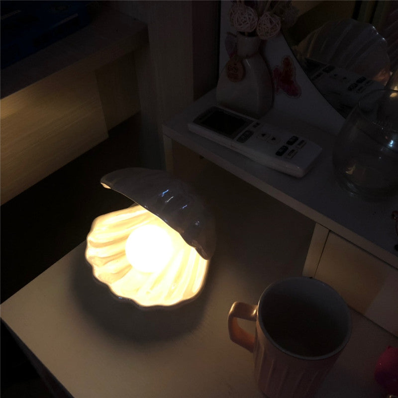 Sirenita schelplamp met parel – productfoto 14