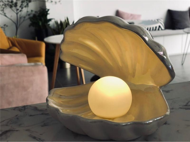 Sirenita schelplamp met parel – productfoto 12