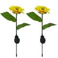 2 LED Zonnebloem Tuinlampen