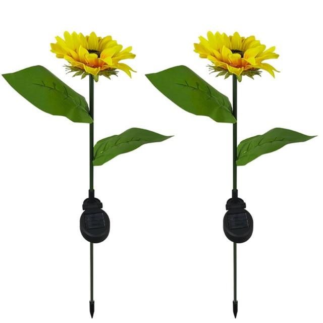 2 LED Zonnebloem Tuinlampen