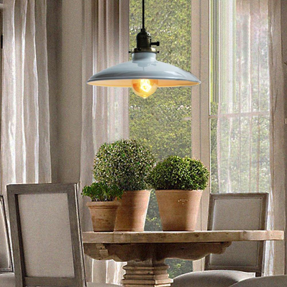 Zelus Vintage Retro Metalen Hanglamp met Kap