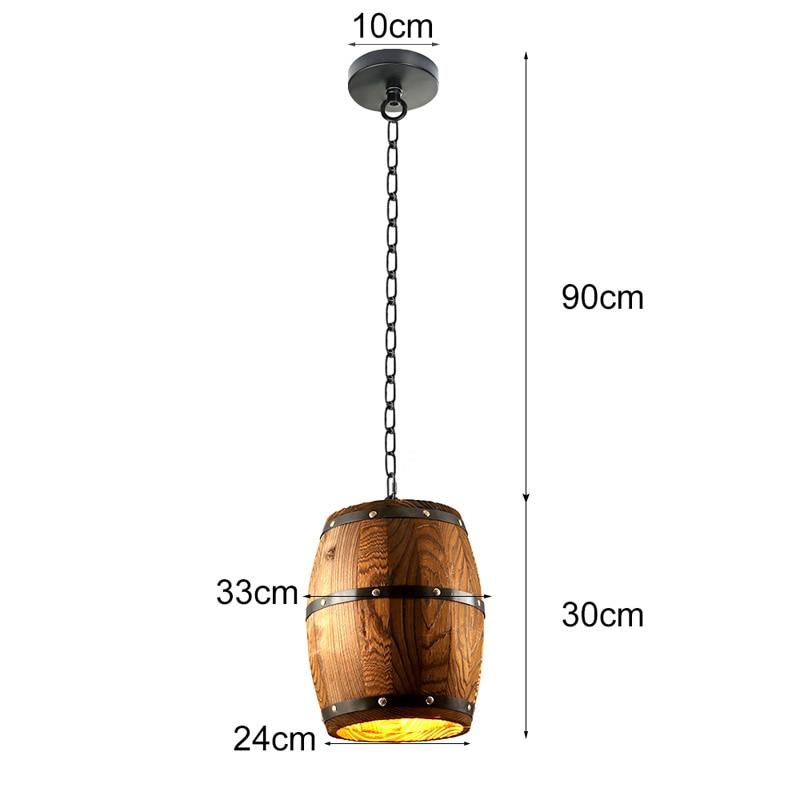 Erato Hangende Wijnvat Lamp van Hout