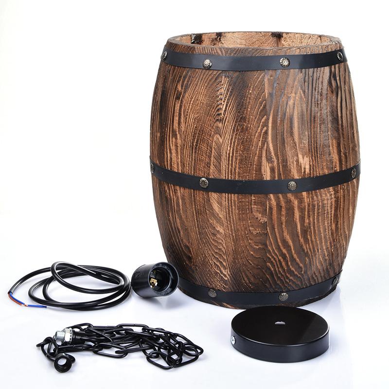 Erato Hangende Wijnvat Lamp van Hout